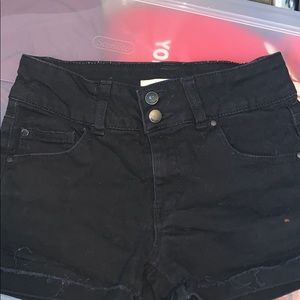Girls black refugee shorts size 0